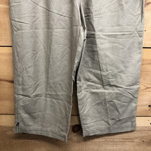 NWT Vintage ELCC Silk Linen Pants Womens Size XL Casual Solid Beige Drawstring - Picture 3 of 9